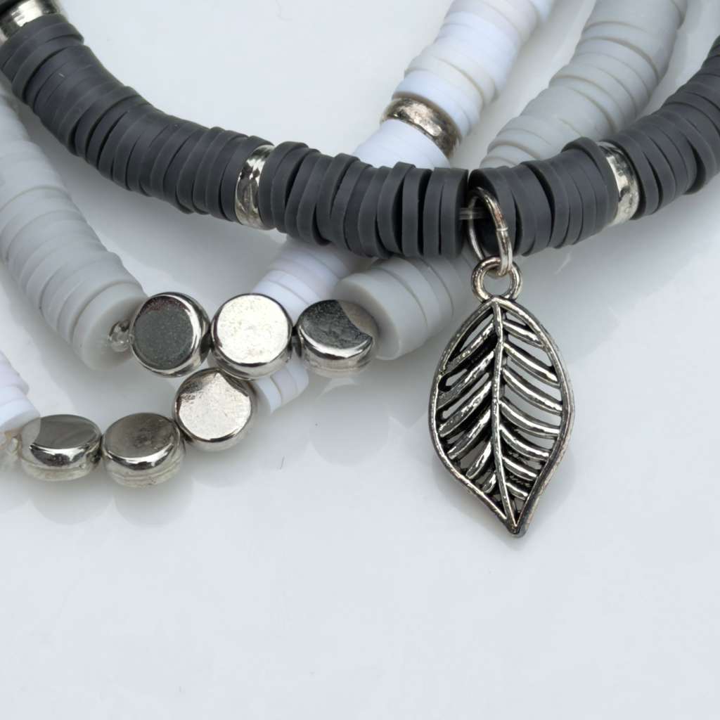 Silver Leaf Stack — Set of 3
