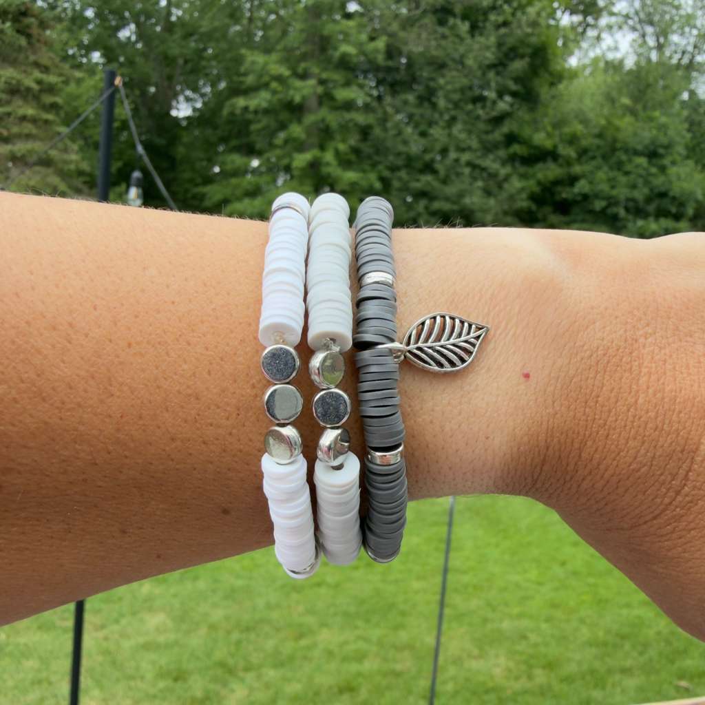 Silver Leaf Stack — Set of 3