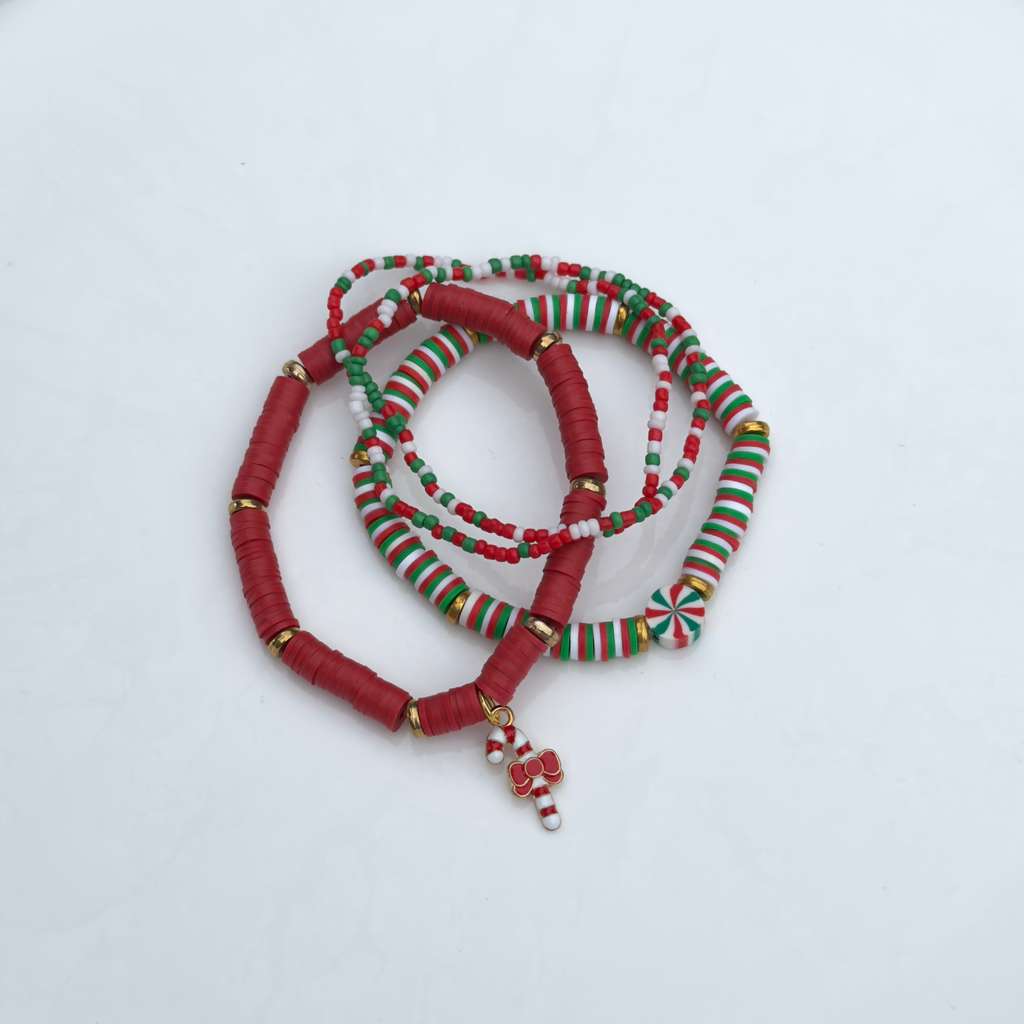 Peppermint Christmas Stack — Set of 4