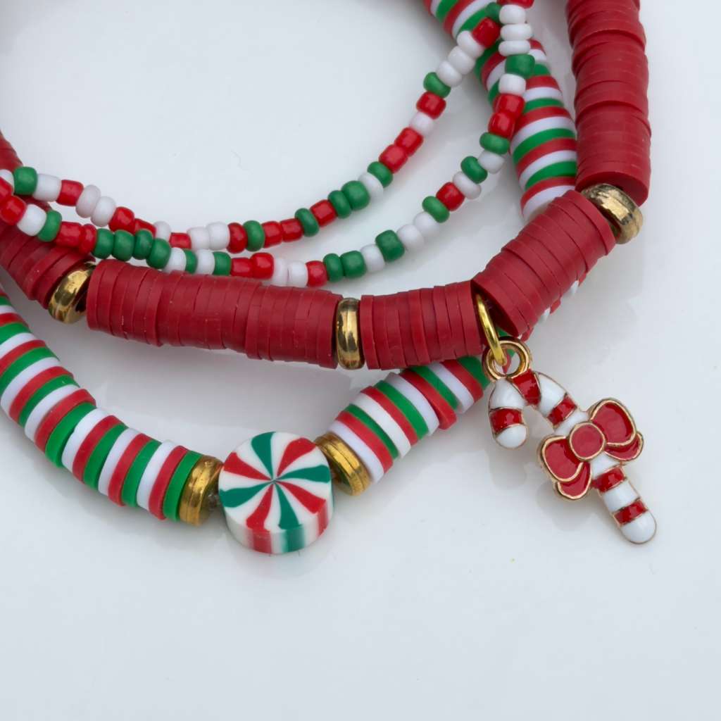 Peppermint Christmas Stack — Set of 4