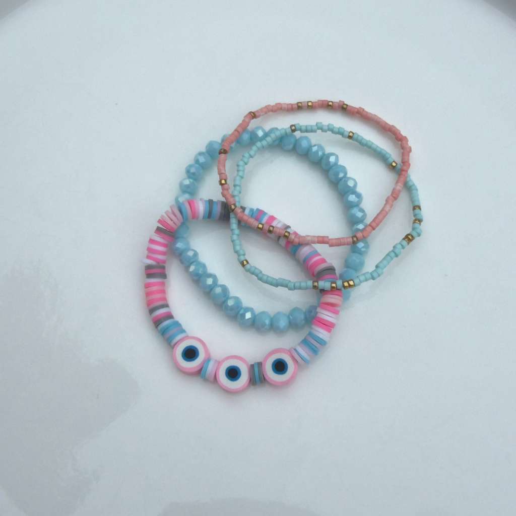 Good Vibes Evil Eye Stack — Set of 4