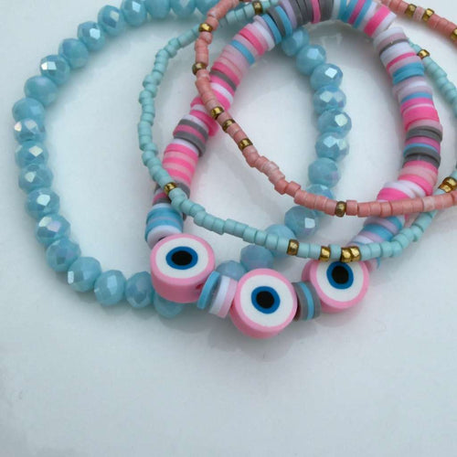 Good Vibes Evil Eye Stack — Set of 4