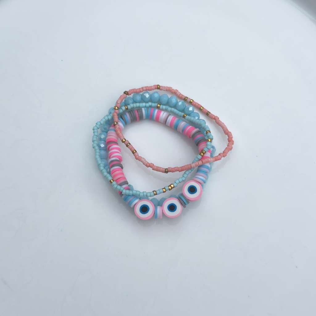 Good Vibes Evil Eye Stack — Set of 4