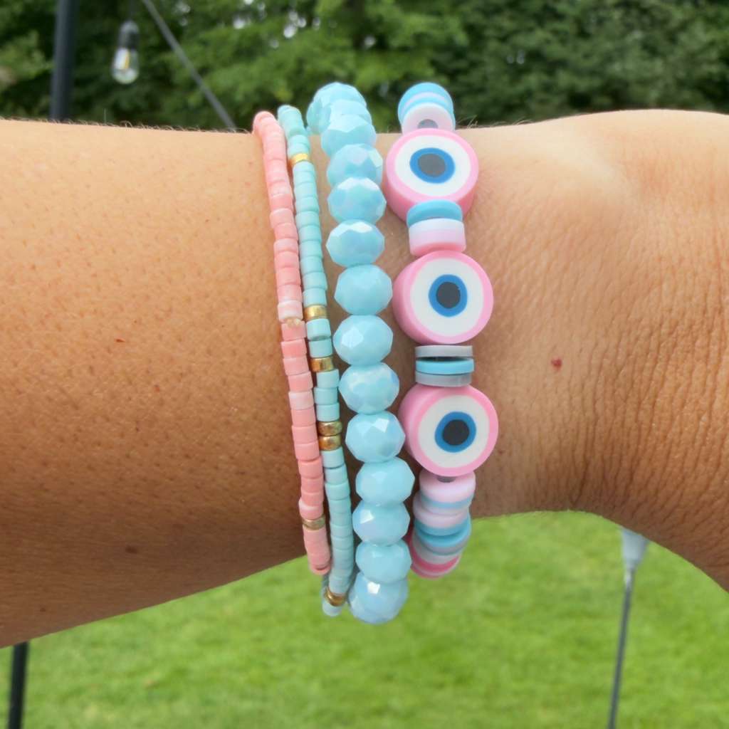 Good Vibes Evil Eye Stack — Set of 4