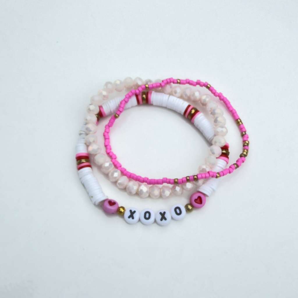 XOXO Pink Stack — Set of 3