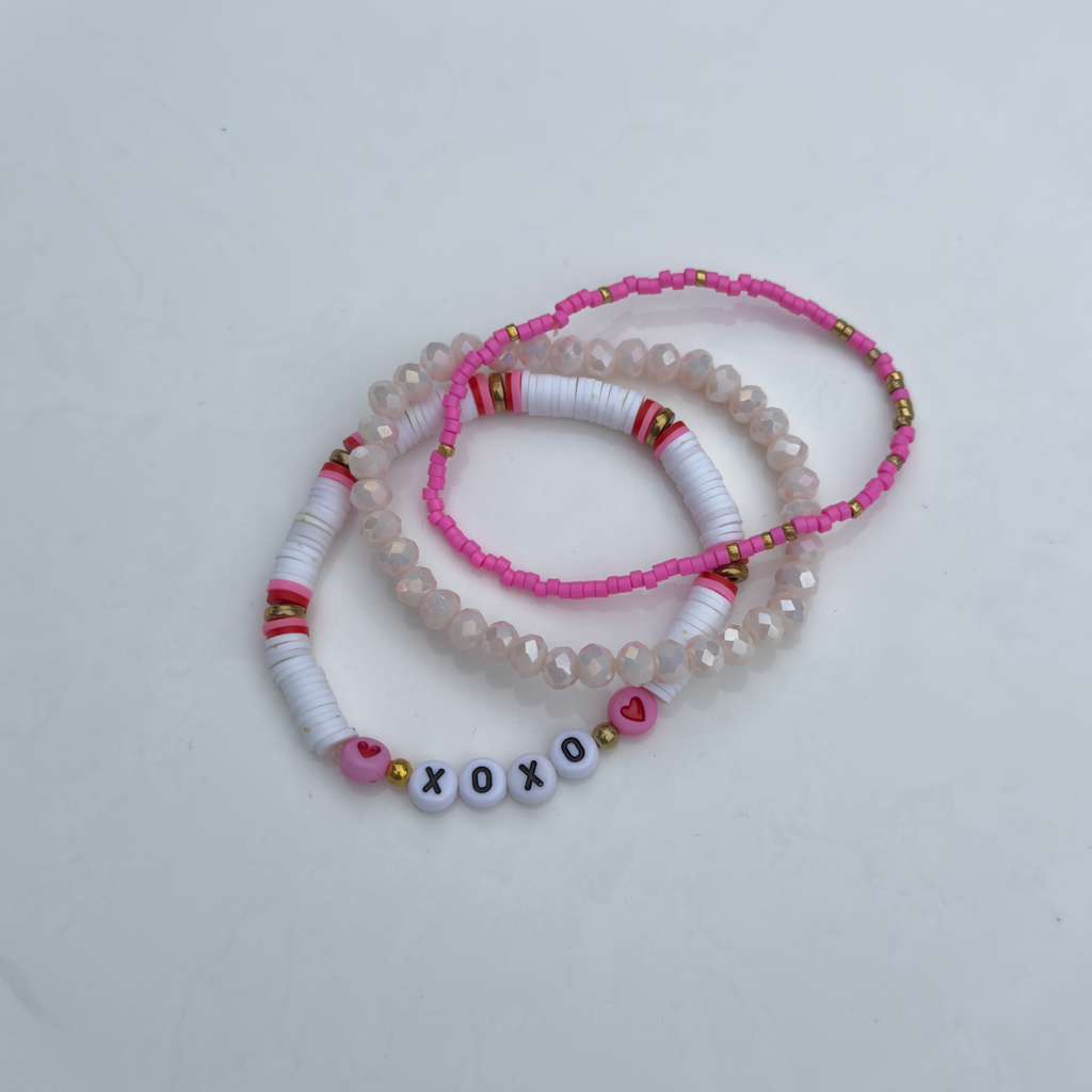 XOXO Pink Stack — Set of 3
