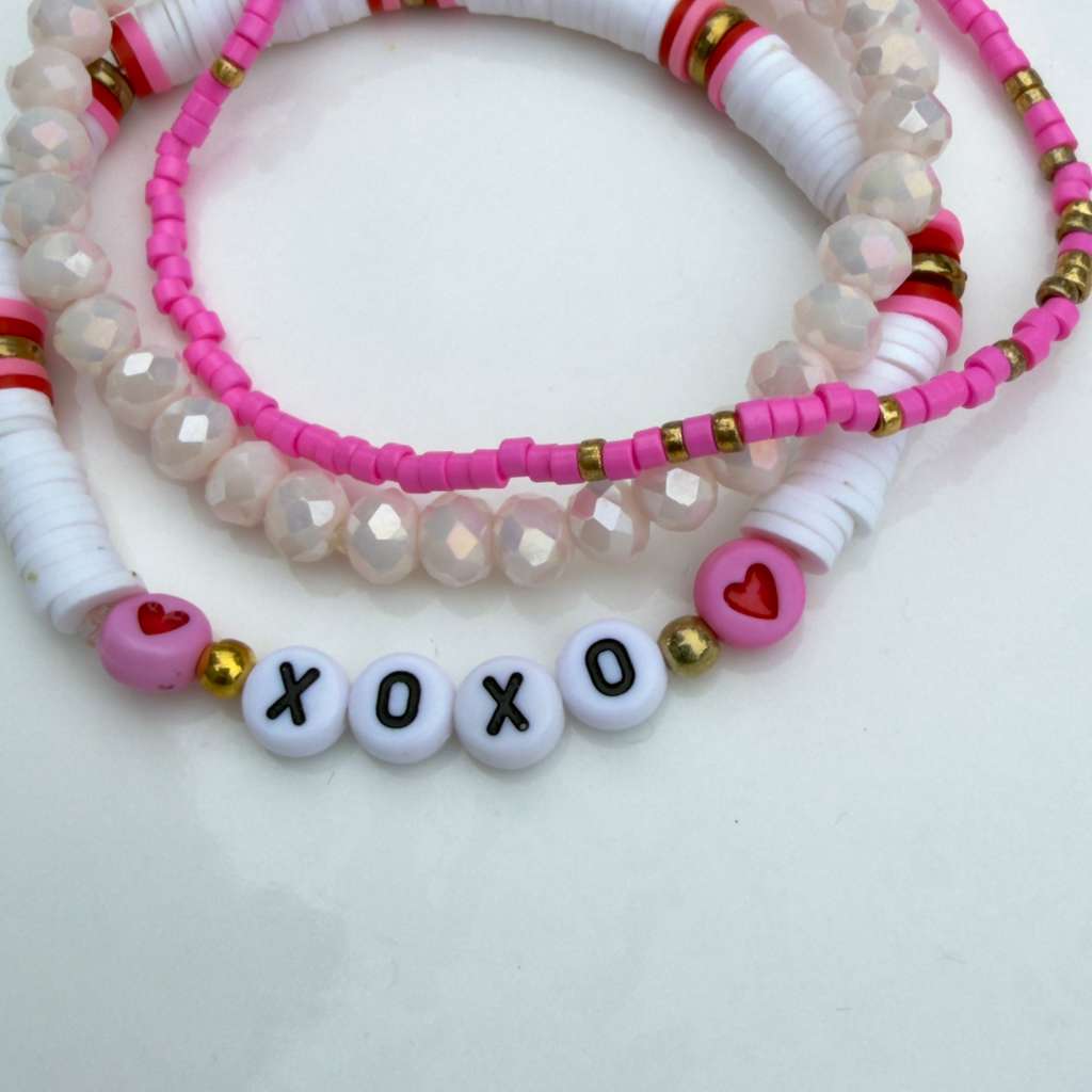 XOXO Pink Stack — Set of 3