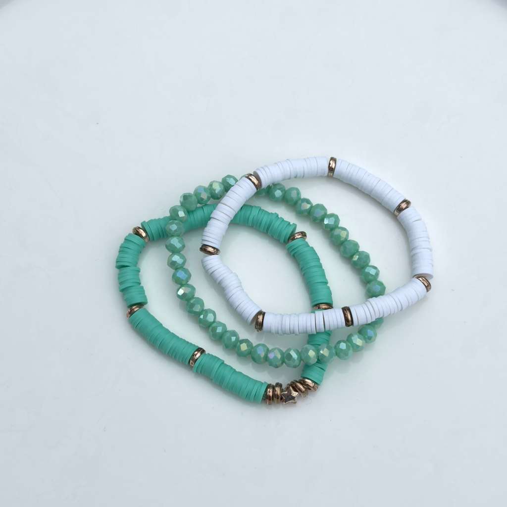 Mint Star Stack — Set of 3