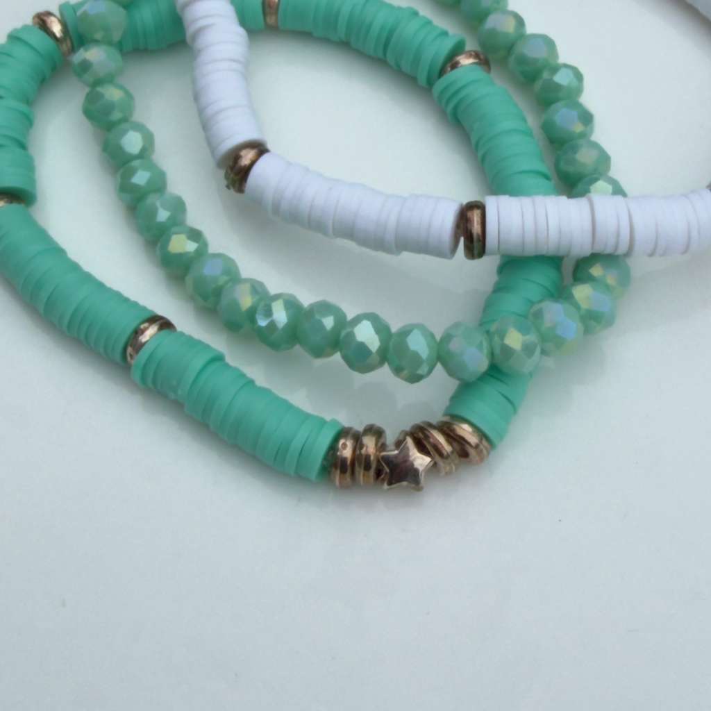 Mint Star Stack — Set of 3
