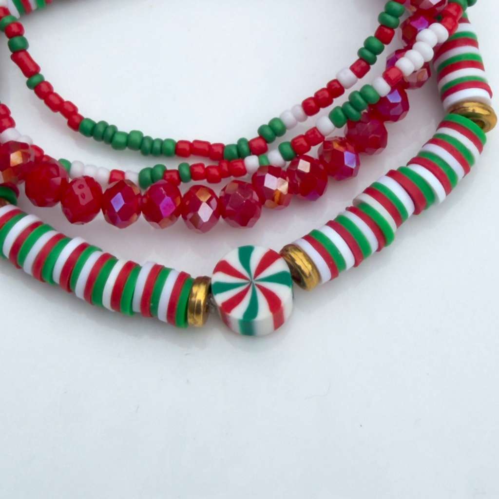 Peppermint Christmas Stack — Set of 4