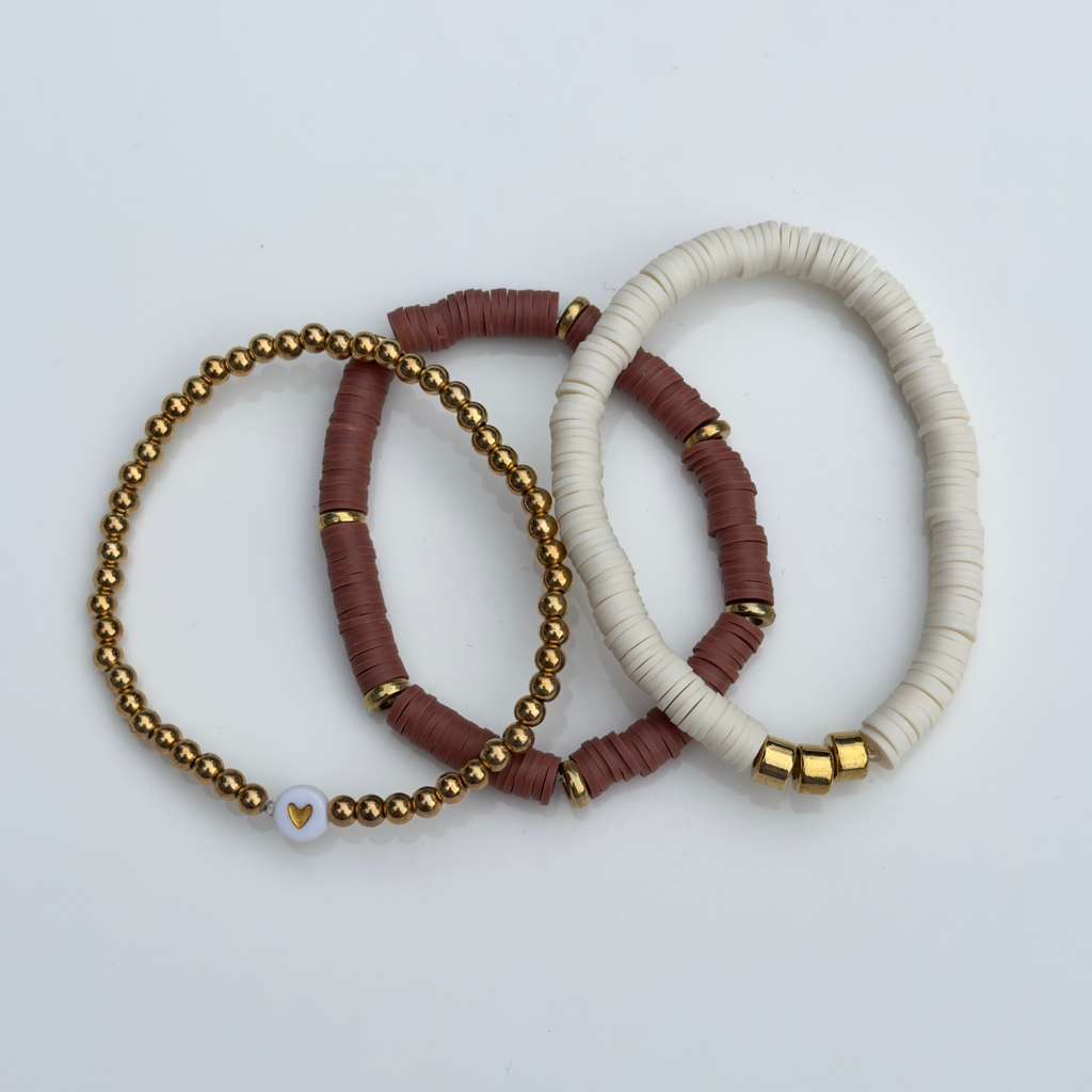 Golden Heart Stack — Set of 3