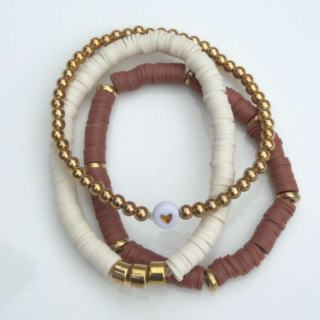 Golden Heart Stack — Set of 3