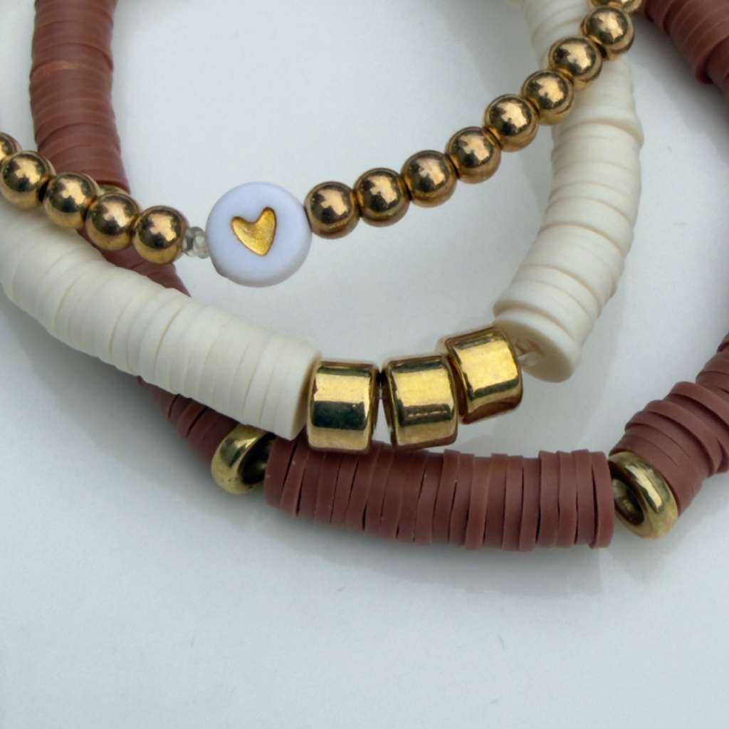 Golden Heart Stack — Set of 3