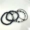 Moonlight Noir Bracelet Stack – Set of 4