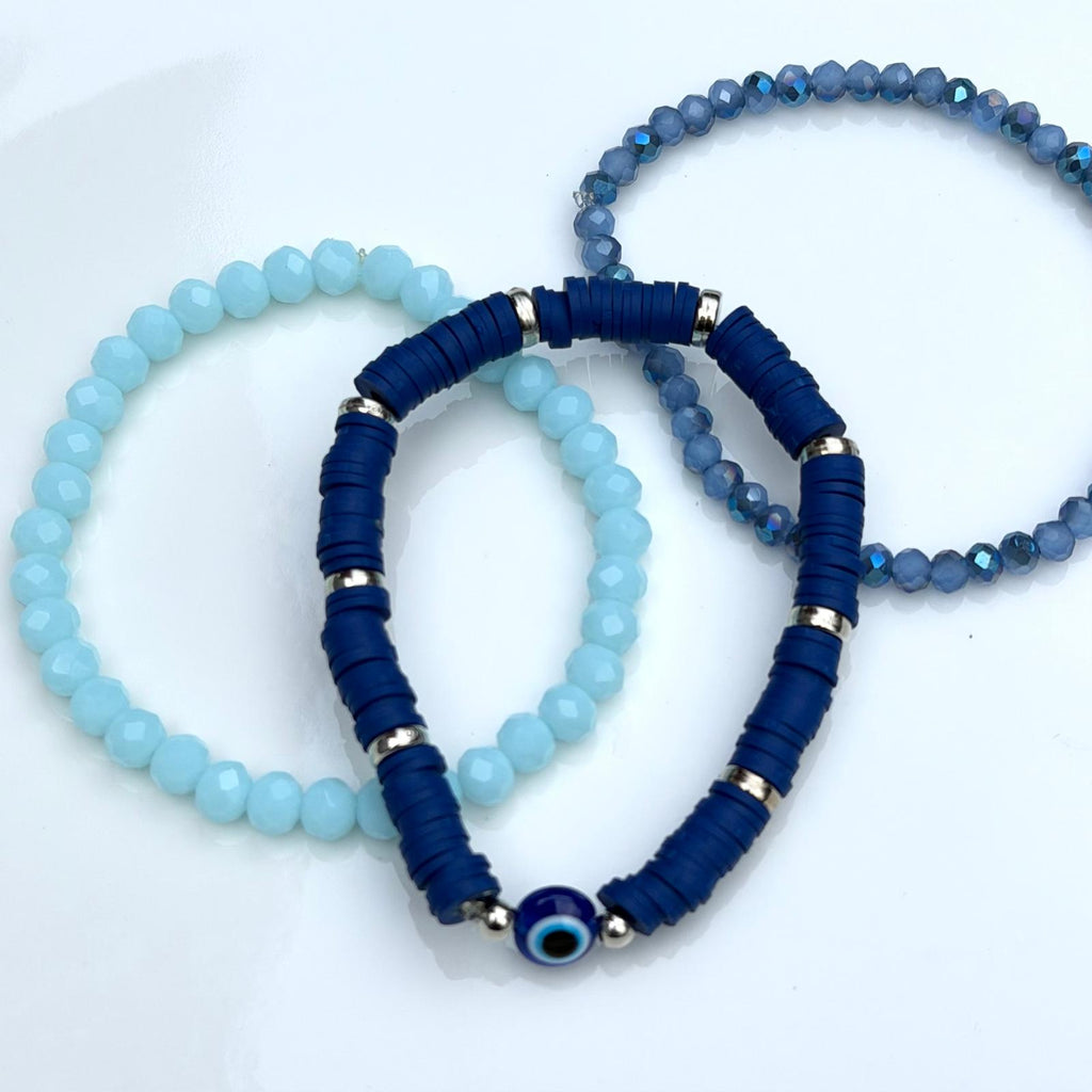 Evil Eye Bracelet Stack – Set of 3