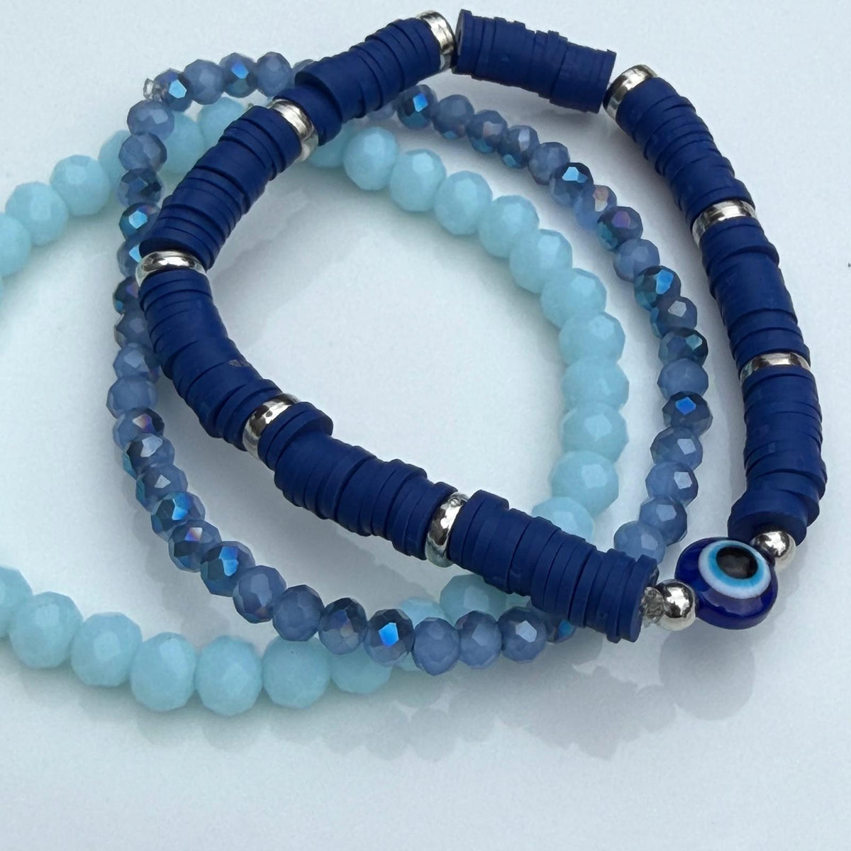 Evil Eye Bracelet Stack – Set of 3