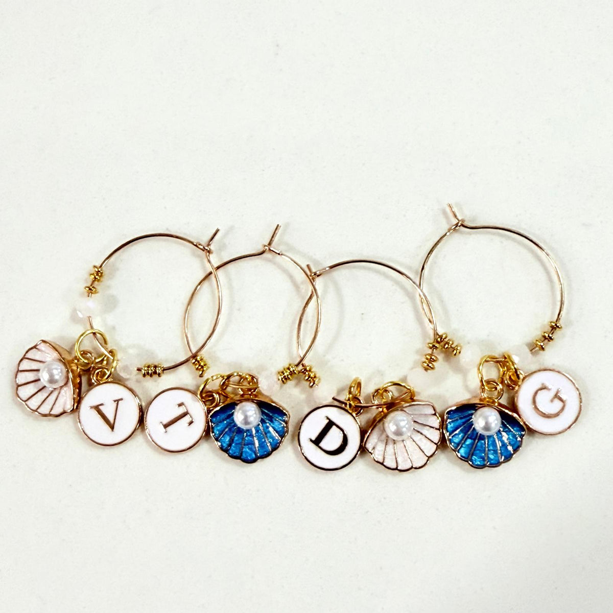 Seaside Initial Cocktail Charm – Personalized