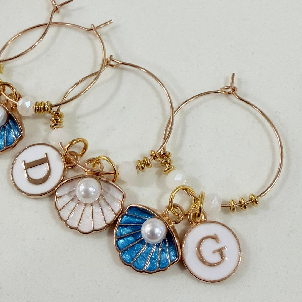 Seaside Initial Cocktail Charm – Personalized
