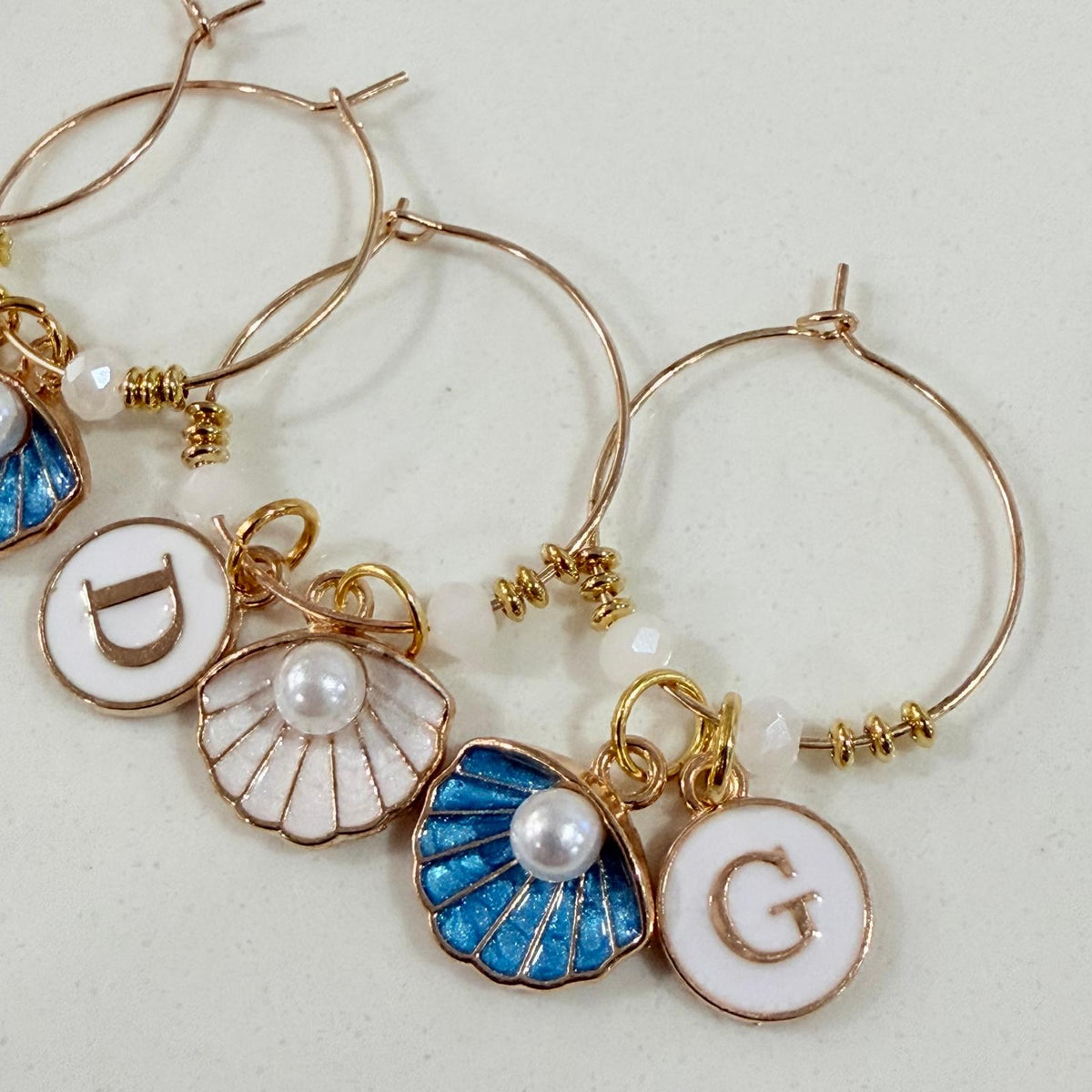 Seaside Initial Cocktail Charm – Personalized