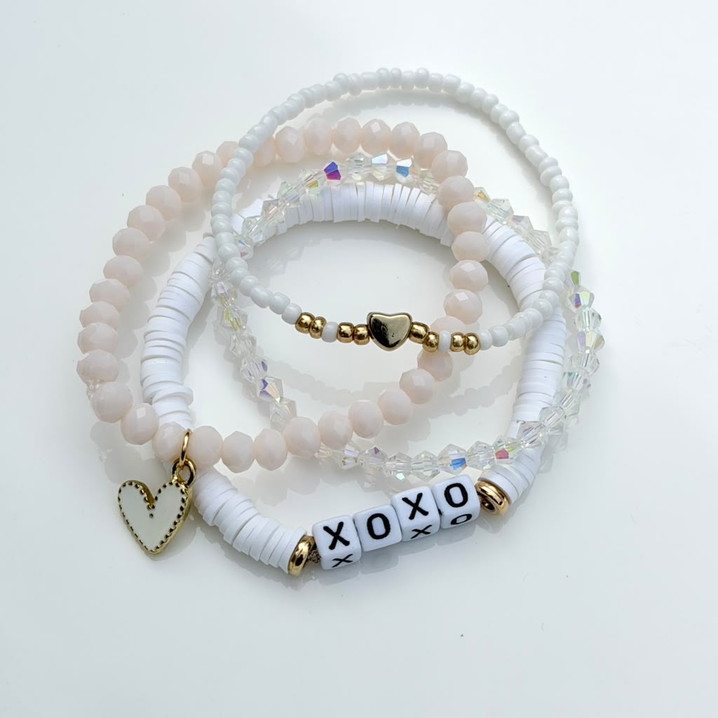 XOXO Bracelet Stack - Set of 4