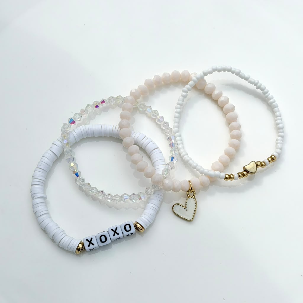 XOXO Bracelet Stack - Set of 4