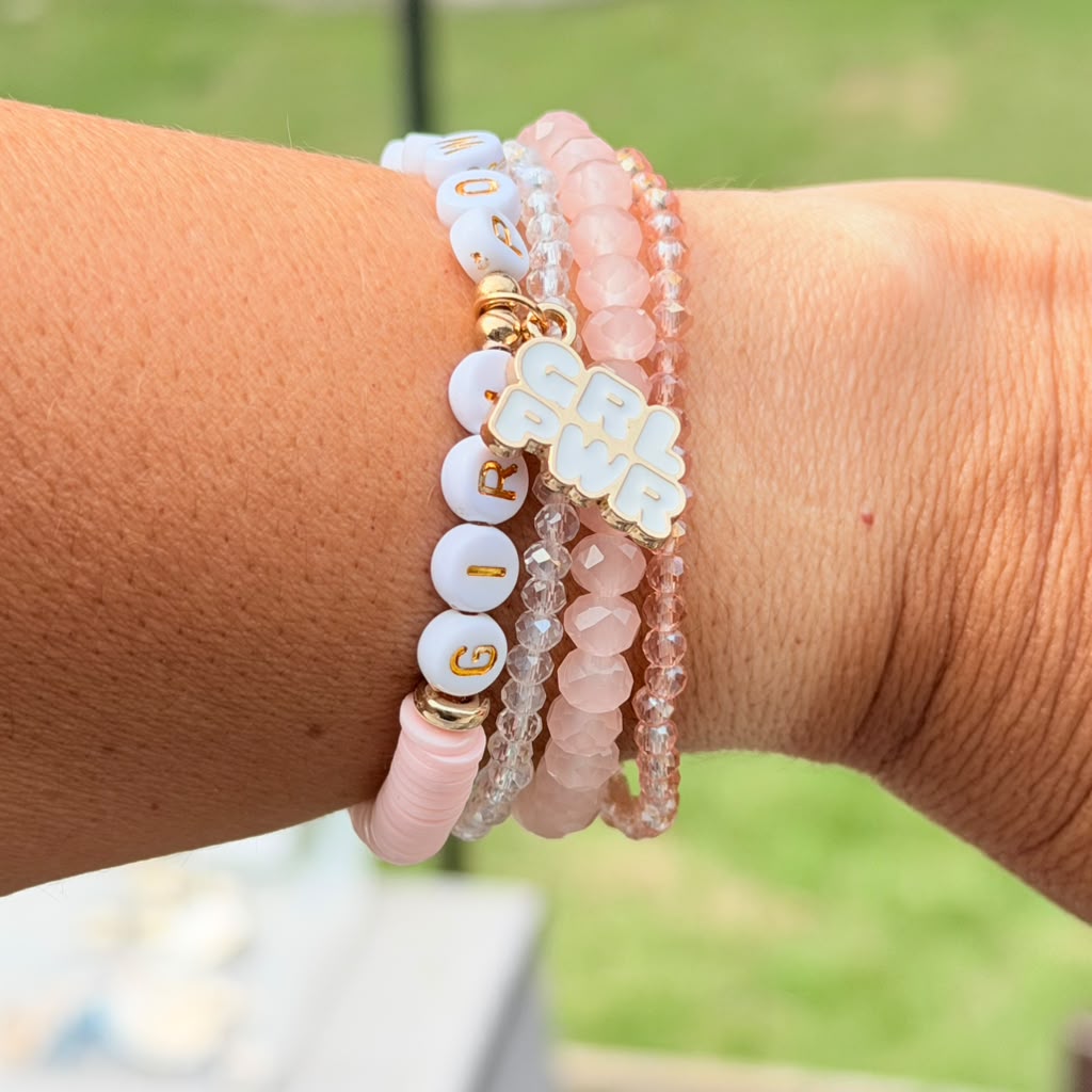 Girl Power Bracelet Stack – Set of 4