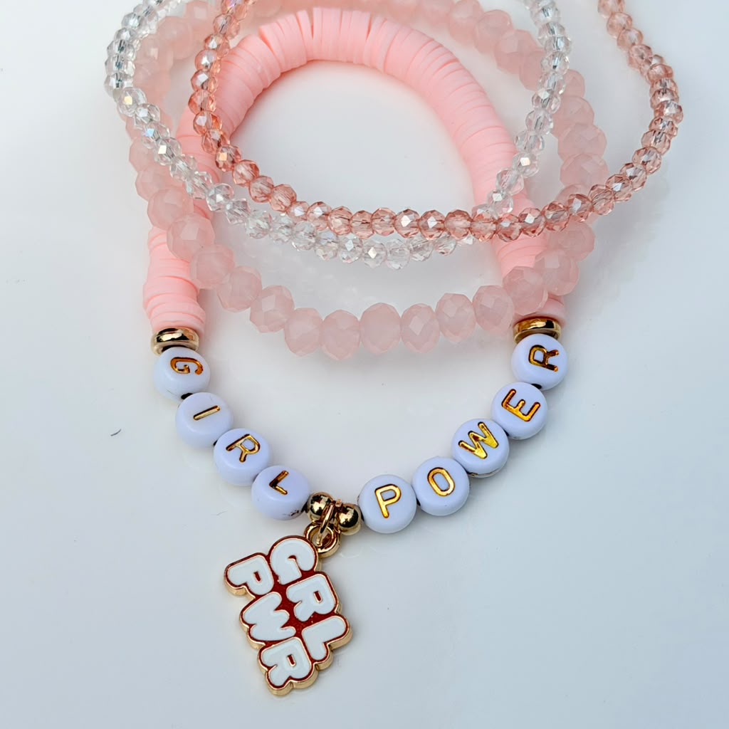 Girl Power Bracelet Stack – Set of 4