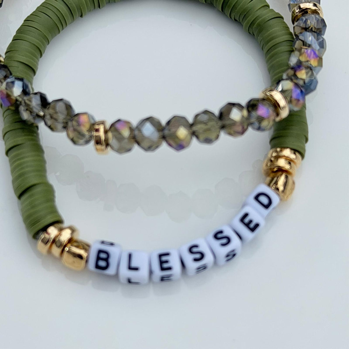 Blessed Olive Bracelet Stack – Set of 2