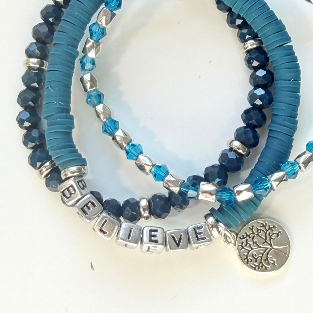 Believe in Blue Stack - Set of 3