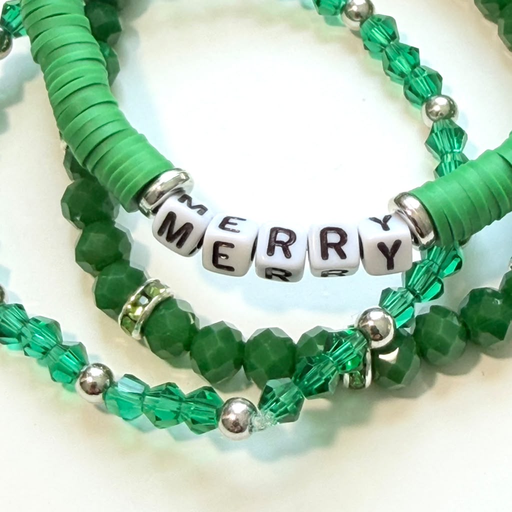 Merry Green Bracelet Stack - Set of 3