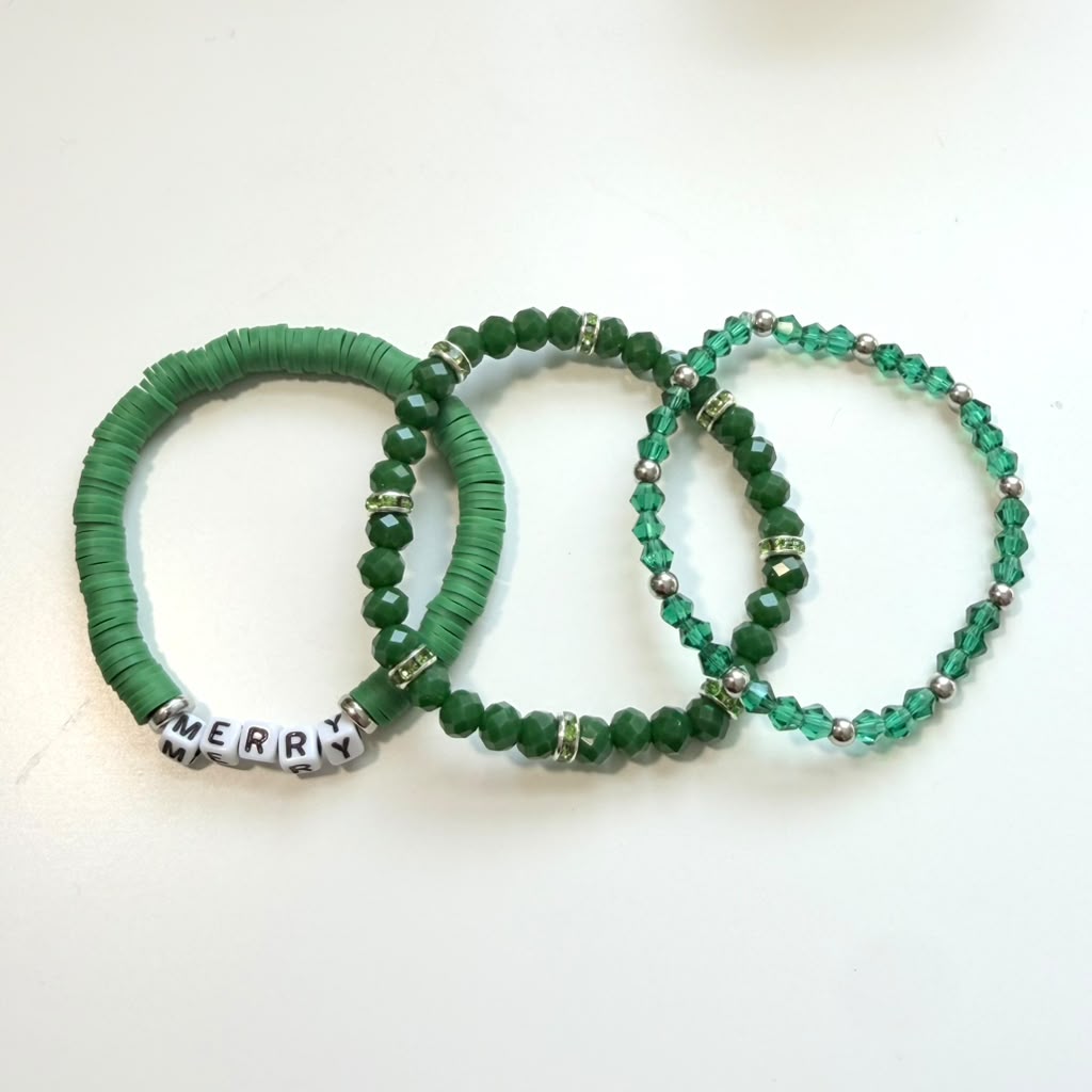 Merry Green Bracelet Stack - Set of 3